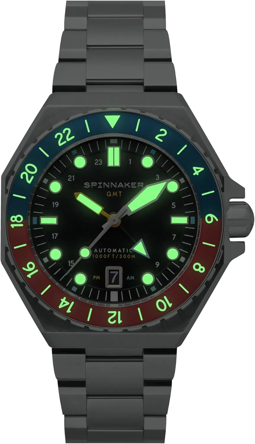 Dive Watch ?C Seiko NH34 Movement, 44mm Stainless Steel Case, Water Resistant 300m, Stainless Steel Bracelet, SP-5119 Spinnaker Dumas Men's Automatic blur compel GMT 