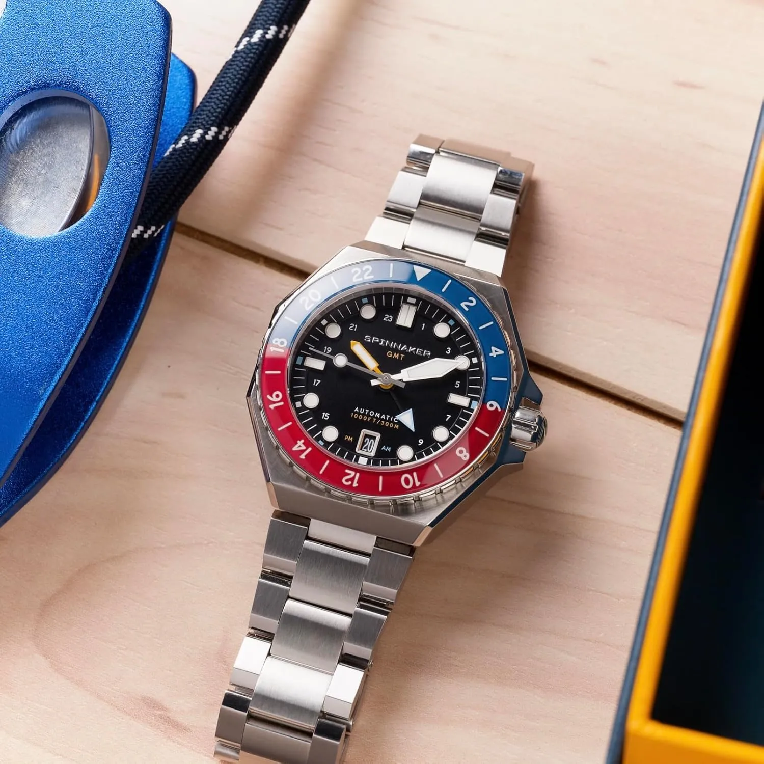Dive Watch ?C Seiko NH34 Movement, 44mm Stainless Steel Case, Water Resistant 300m, Stainless Steel Bracelet, SP-5119 Spinnaker Dumas Men's Automatic blur compel GMT 