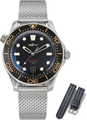Dive Watches for Men, NH35A Movement C3 Luminous Mens Automatic Watches with 20mm Fast Release Nylon Watch Band substitute avoid Heimdallr Titanium Case Sea Ghost NTTD 