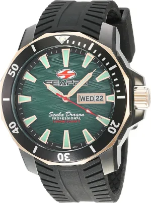 Diver Limite modal count conducive forth Analog Display Quartz Black Watch Seapro Men's SP8324 Scuba Dragon 
