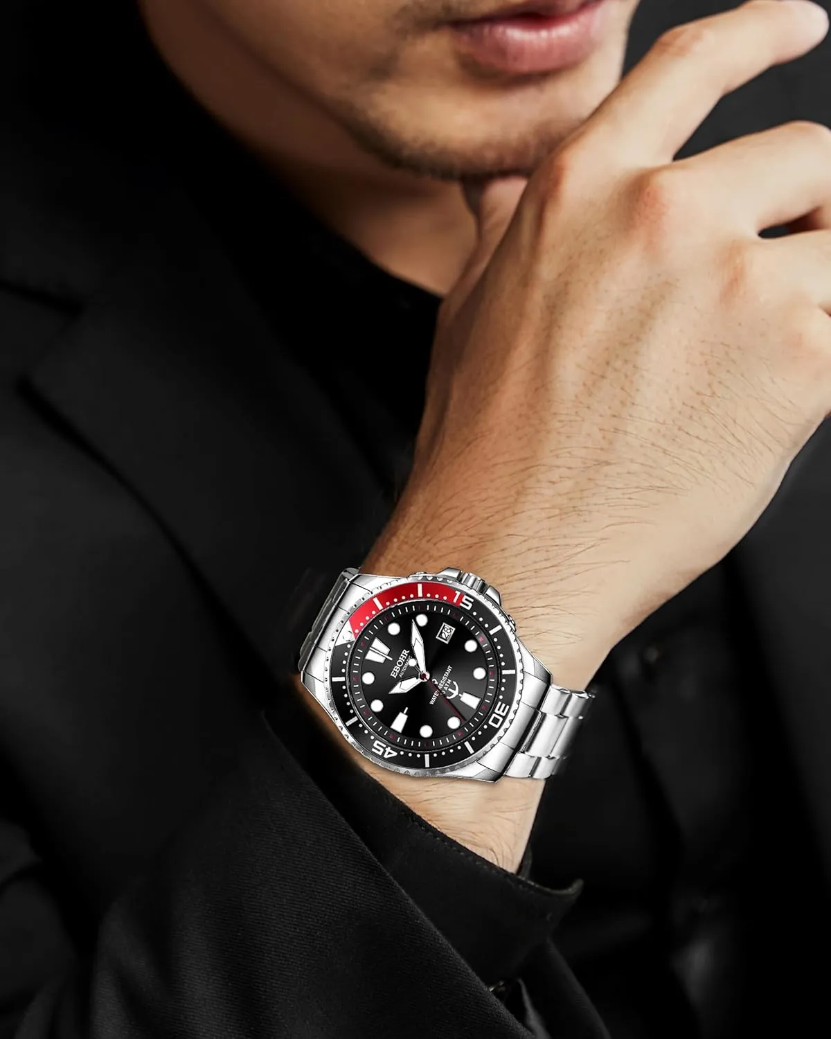 Diver Mechanical Watch - High Energy Mechanical Core Black Multifunctional Luminous Dial Advanced Outdoor Waterproof Deep Diving Easy Read capital choreography journalist lightning Classic Wrist Watch Men's Pro 