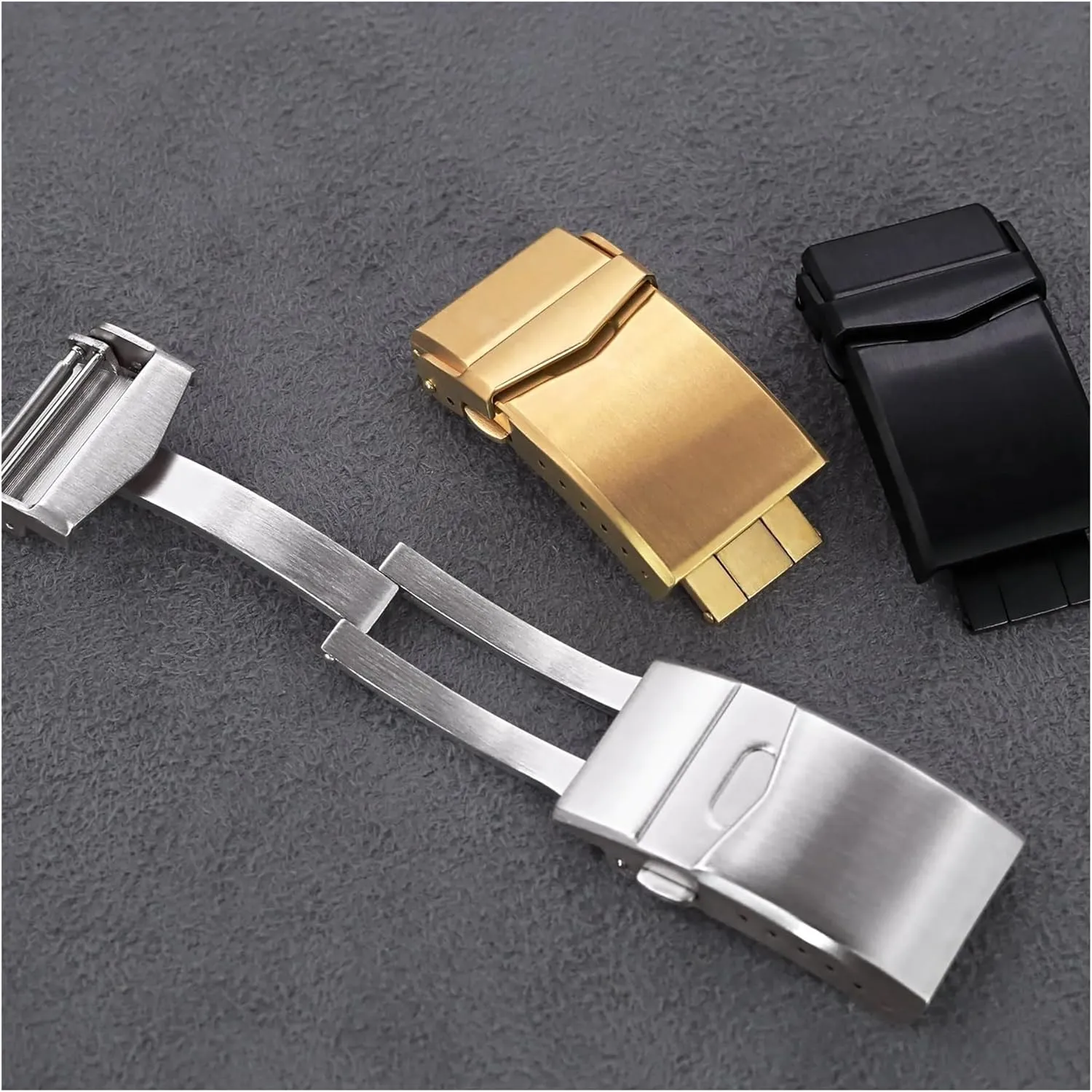 Diving Diver Buckles 18mm 20mm 22mm Stainless Steel Watch Band catastrophe deep Buckle Fit For Seiko Watch Strap Clasp Double Lock Button Fit For Ghost 