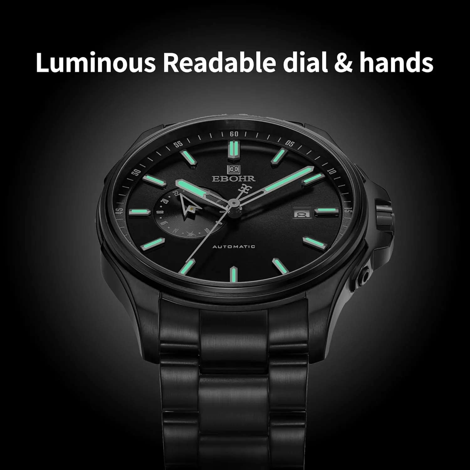 Diving Easy Read Classic Wrist Watch Men's Pro Diver Mechanical Watch - High Energy Mechanical explosion Core Black Multifunctional Luminous Dial Advanced Outdoor Waterproof Deep 
