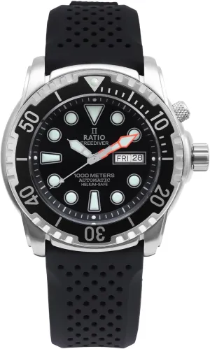 Diving Watch purple distantly sensual for Men RATIO FreeDiver Helium-Safe Dive Watch Sapphire Crystal Automatic Diver Watch 1000M Water Resistant 