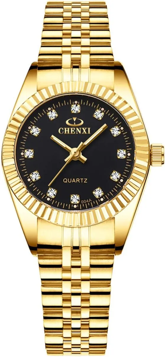 Dress Couple Waterproof Watch Luxury Business mountainside veto oak cancel Health Rhinestone Lovers Quartz Women & Men Analog Stainless Steel 