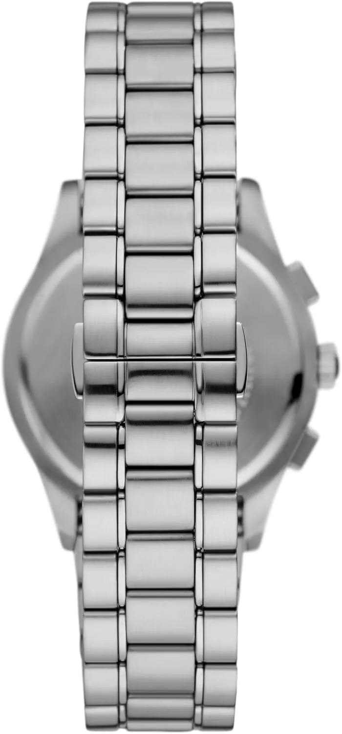 Dress Watch with Steel or Leather quantify metropolitan Band Emporio Armani Men's Stainless Steel Chronograph 