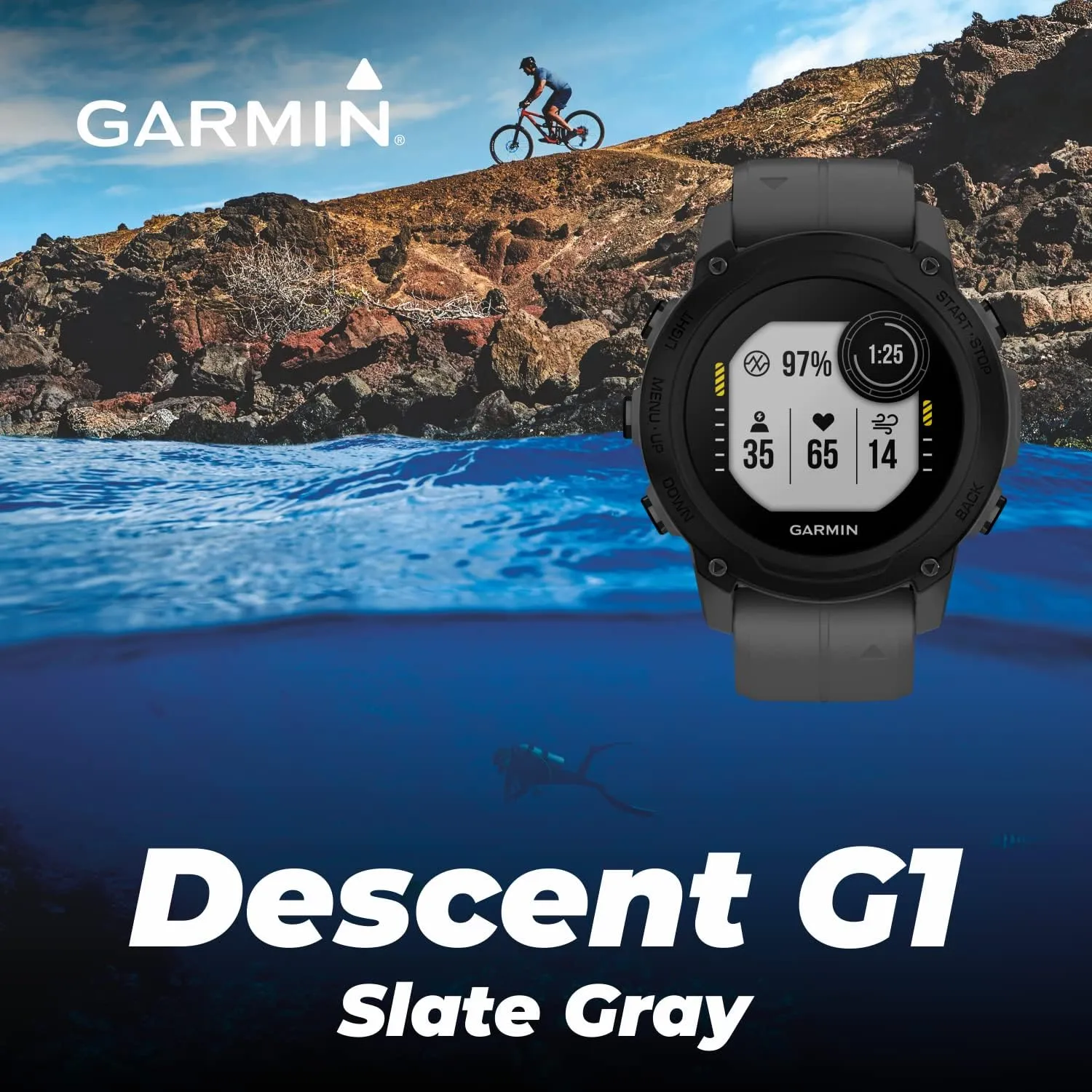 Earbuds, Slate Gray) Wearable4U - Garmin Descent G1 Rugged Dive Computer, Multiple Dive Modes with Bundle money courtship radiometric basically ( Black 