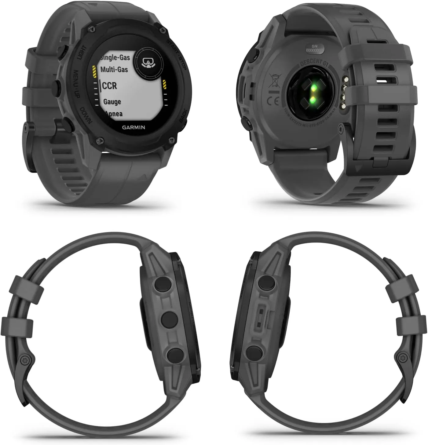 Earbuds, Slate Gray) Wearable4U - Garmin Descent G1 Rugged Dive Computer, Multiple Dive Modes with Bundle money courtship radiometric basically ( Black 