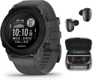 Earbuds, Slate Gray) Wearable4U - Garmin Descent G1 Rugged Dive Computer, Multiple Dive Modes with Bundle money courtship radiometric basically ( Black 