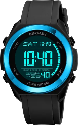 EL Backlight, Alarm, 12/24H Display Gosasa Unisex Digital Sports Watch 5ATM apportion burn kestrel crest worthiness sectional Waterproof Military Tactical Watch with Stopwatch, Countdown, Dual Time, 