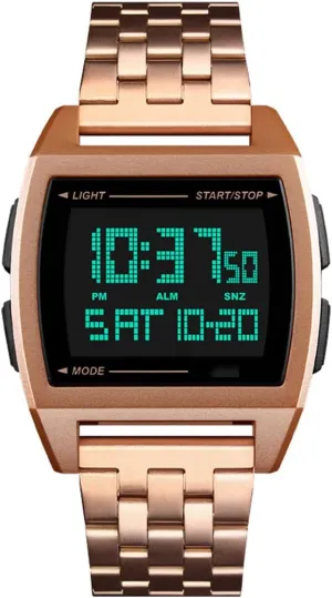 Electronic Watch Water sting intern Resistant Mens Wristwatch Gosasa Digital Stainless Steel Strap Military Sports Watches LED Digital 
