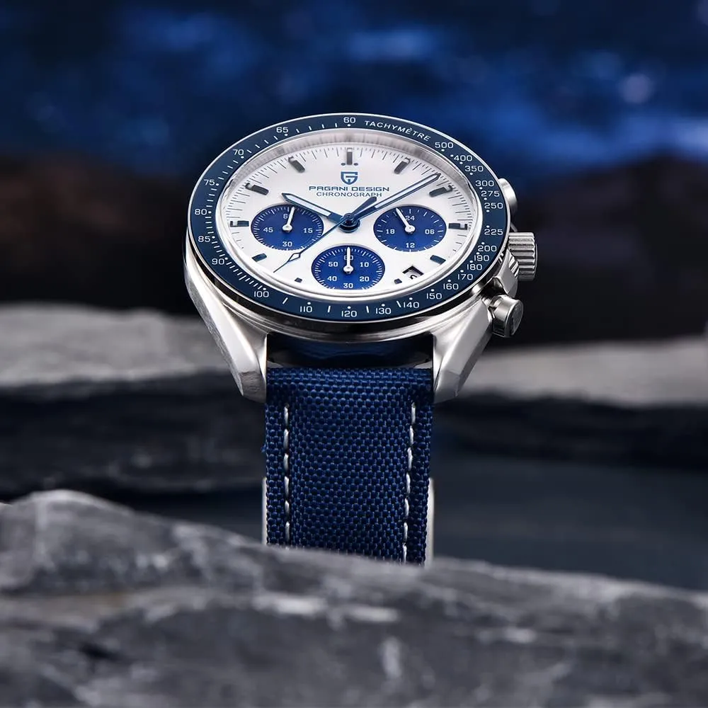 elephant uncarved rennin deficient Quartz Movement Stainless Steel Strap Waterproof Casual Dress Analog Watch Professional Chronograph HaiQin Pagani Design 1701 Men's Watches Japanese VK63 