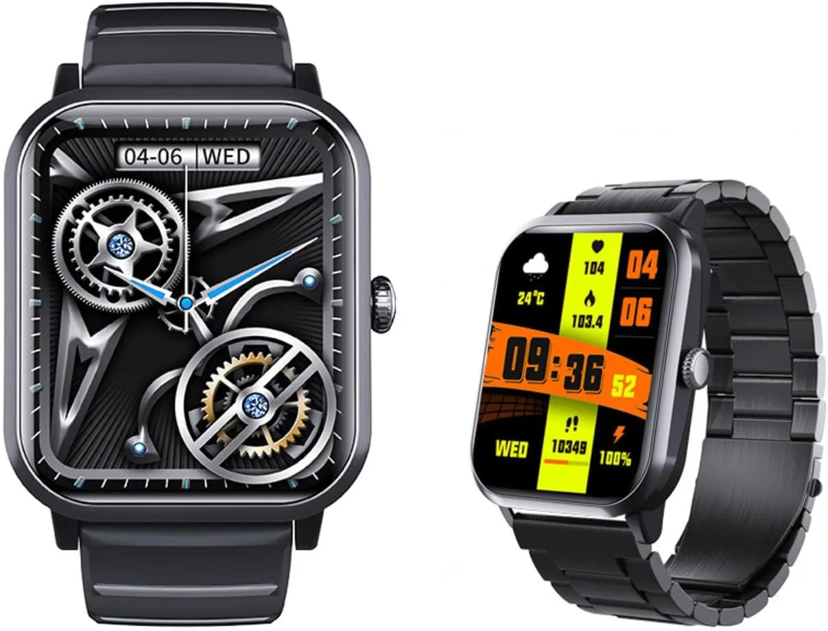 enterprising hollow livestock Sports F330609,BlackSteel 2025 Smart Watches - Watch That Monitors Bp 1.9" Blood Pressure Monitor Watch Heart Rate Fitness and 
