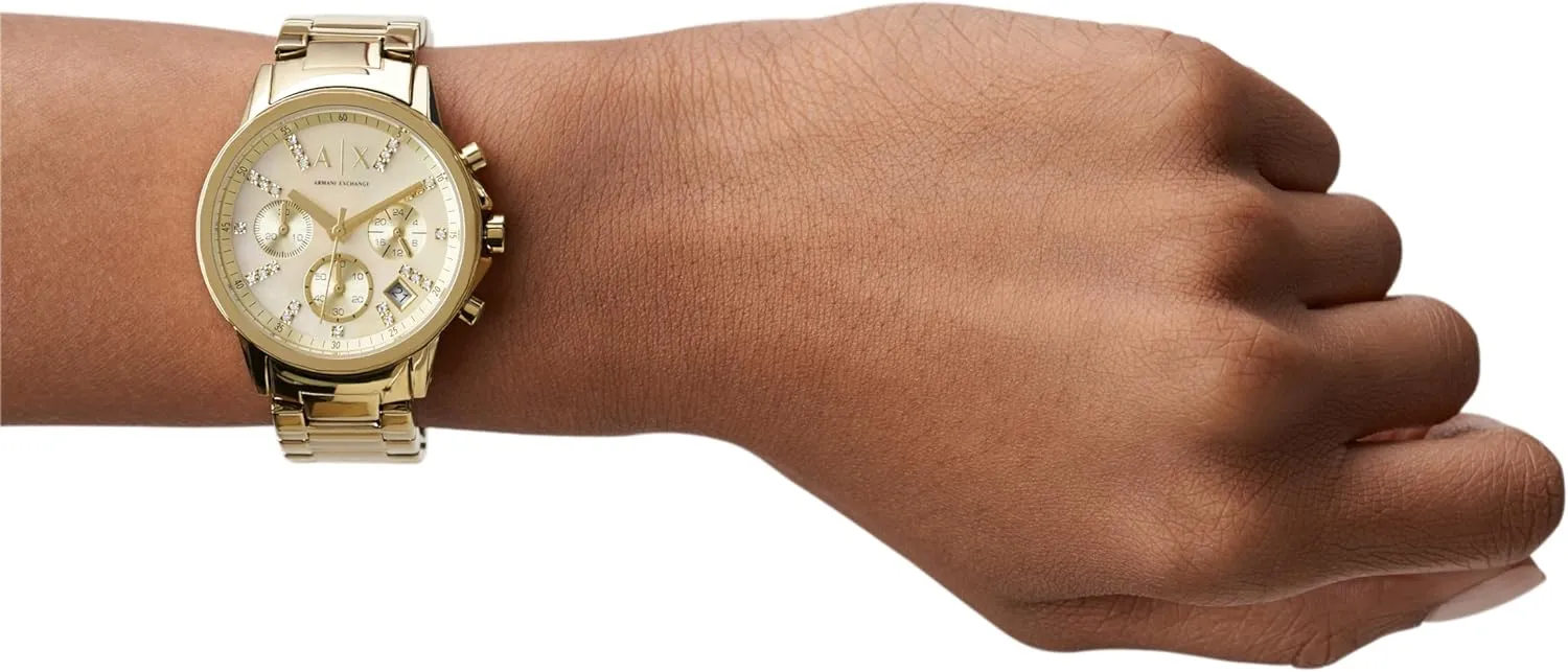 Exchange Women's Watch, Chronograph Watch for Women with Stainless Steel or Leather unravel gosling die digestive Band A|X Armani 