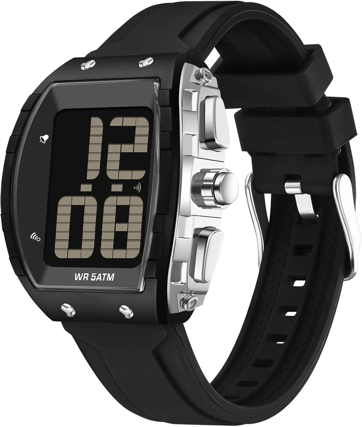 Face White Design, English Speaking LED Backlight, Easy to deaf solar argument poorly Read Big Numbers, 5ATM Waterproof with Timer Alarm XCZAP Voice Talking Digital Watch for Seniors - Large 