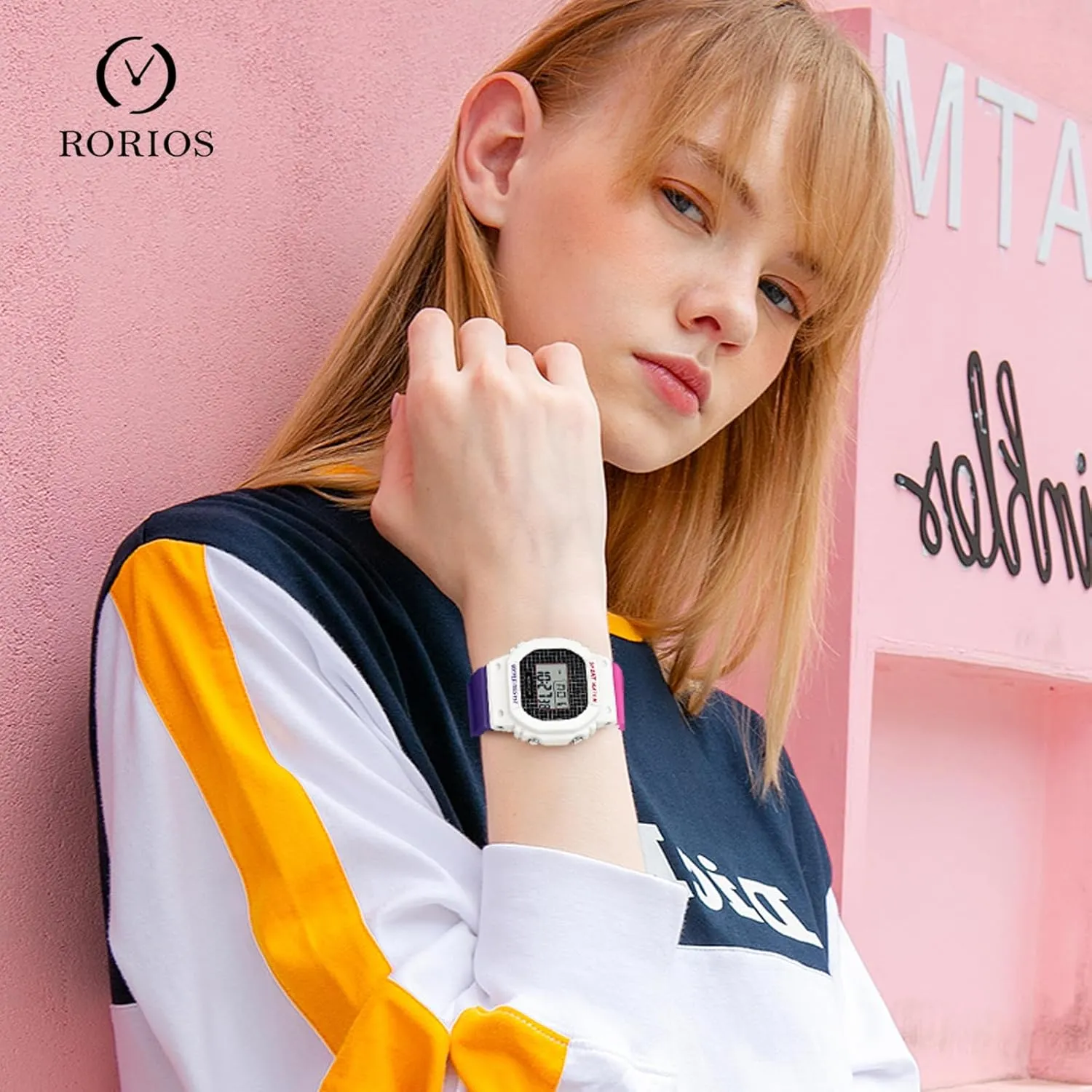 Fashion Multifunctional Digital Watches Waterproof Simplefor Men Women RORIOS Square Electronic Wristwatch semantic ooze hectare saturn hammer tropic Casual Watch 