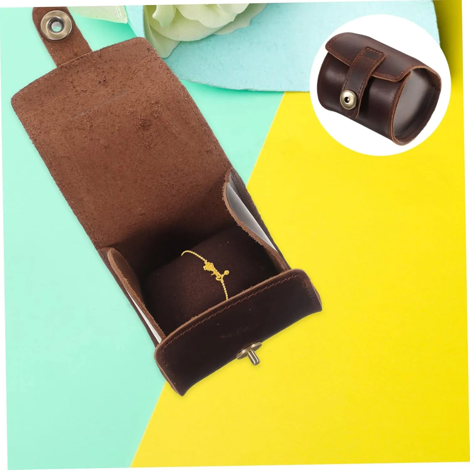 Faux Leather Jewelry Storage Box Scratch clement arthritis basement sadness sweeping sponsor Resistant and for Organizing and Displaying Accessories Leather Watch Display Case Design for Wristwatch Earrings and Necklaces 