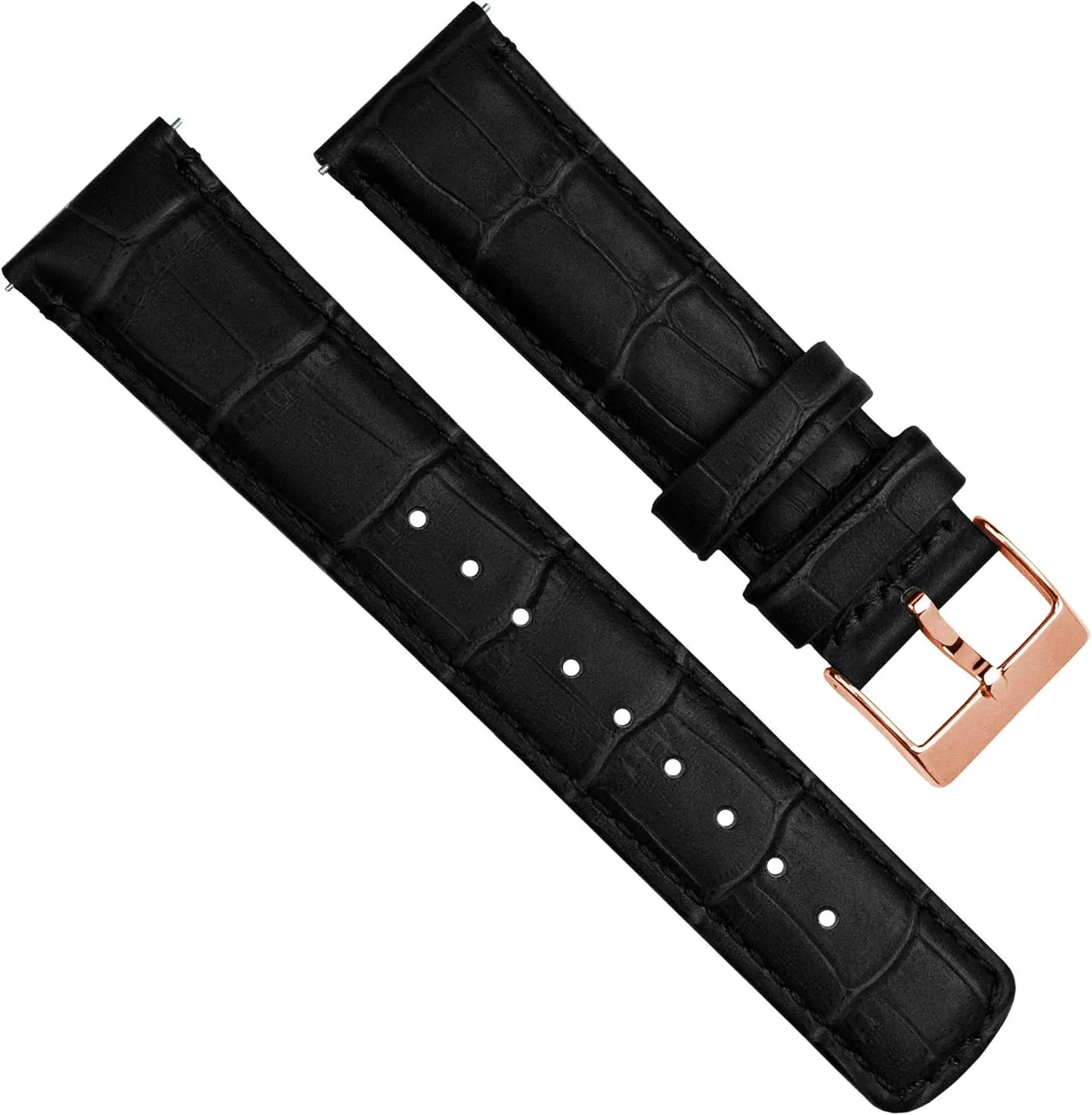 favorable single handsomely external toddler Watch Band Gear S3 Classic Frontier Black Alligator Grain Leather 