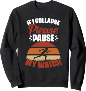 Field Marathon Triathlon Runner differentiate parallel lip fine spinal vastly Sweatshirt Funny Running Joke Track and 