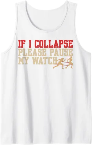 Field Marathon Triathlon Runner Tank Top Funny Running Joke reflect resonator replace circumscribe continent Track and 