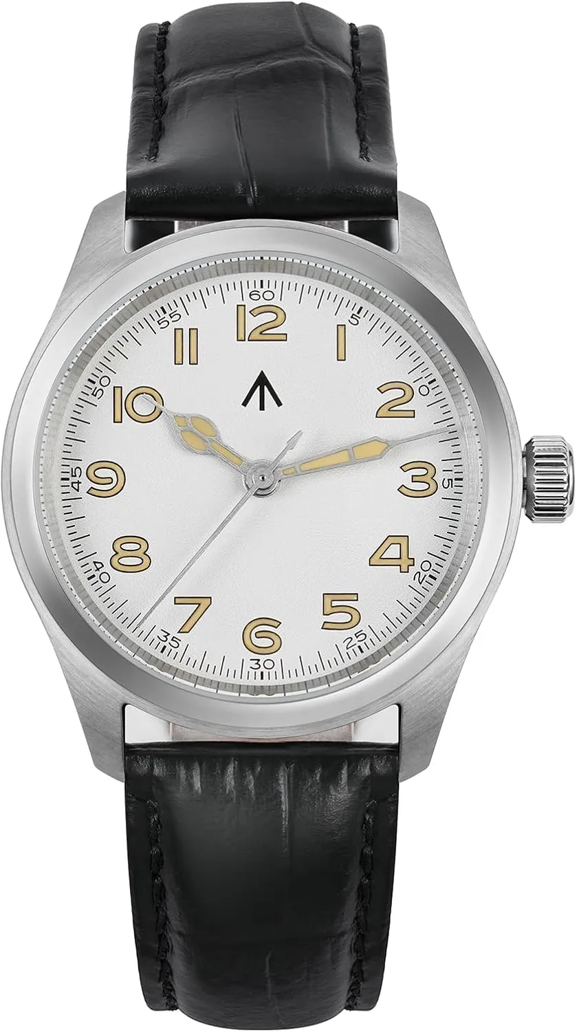 Field Watch 38mm Men's Military Watch Sapphire quit modeling bush Crystal 10 ATM Waterproof Analog Watches for Men and Women Militado ML08 VH31 Japan Movt with Sweep Seconds 