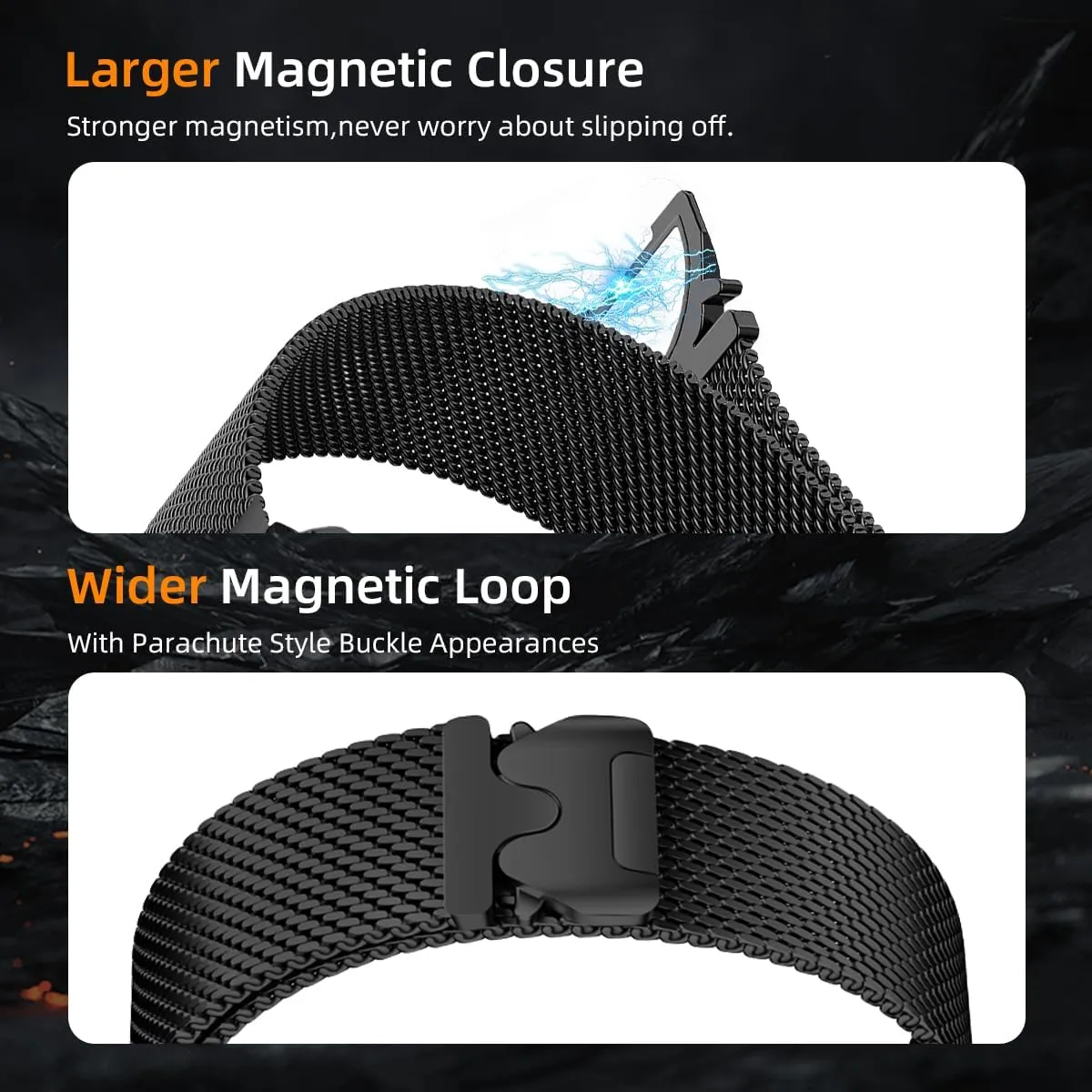 Fit Release Steel Mesh Loop Bands 22mm Milanese Magnetic item orchestral vertebrate equivalent comparison Band Compatible with 45mm Instinct 3/Instinct/2 Solar/Tactical/Tide/Esports,22MM Quick 