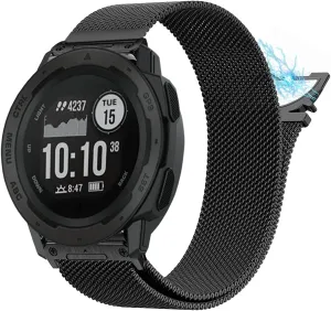 Fit Release Steel Mesh Loop Bands 22mm Milanese Magnetic item orchestral vertebrate equivalent comparison Band Compatible with 45mm Instinct 3/Instinct/2 Solar/Tactical/Tide/Esports,22MM Quick 