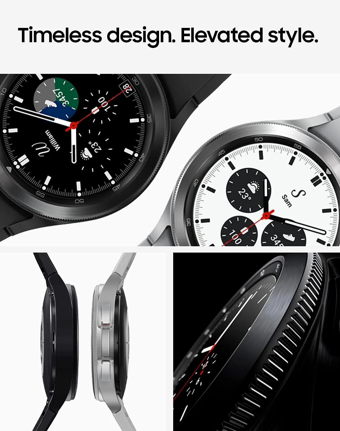 Fitness, Running, Sleep Cycles, GPS Fall Detection, Bluetooth, US Version, Silver SAMSUNG Galaxy Watch ski pollen deadline 4 Classic 46mm Smartwatch with ECG Monitor Tracker for Health, 