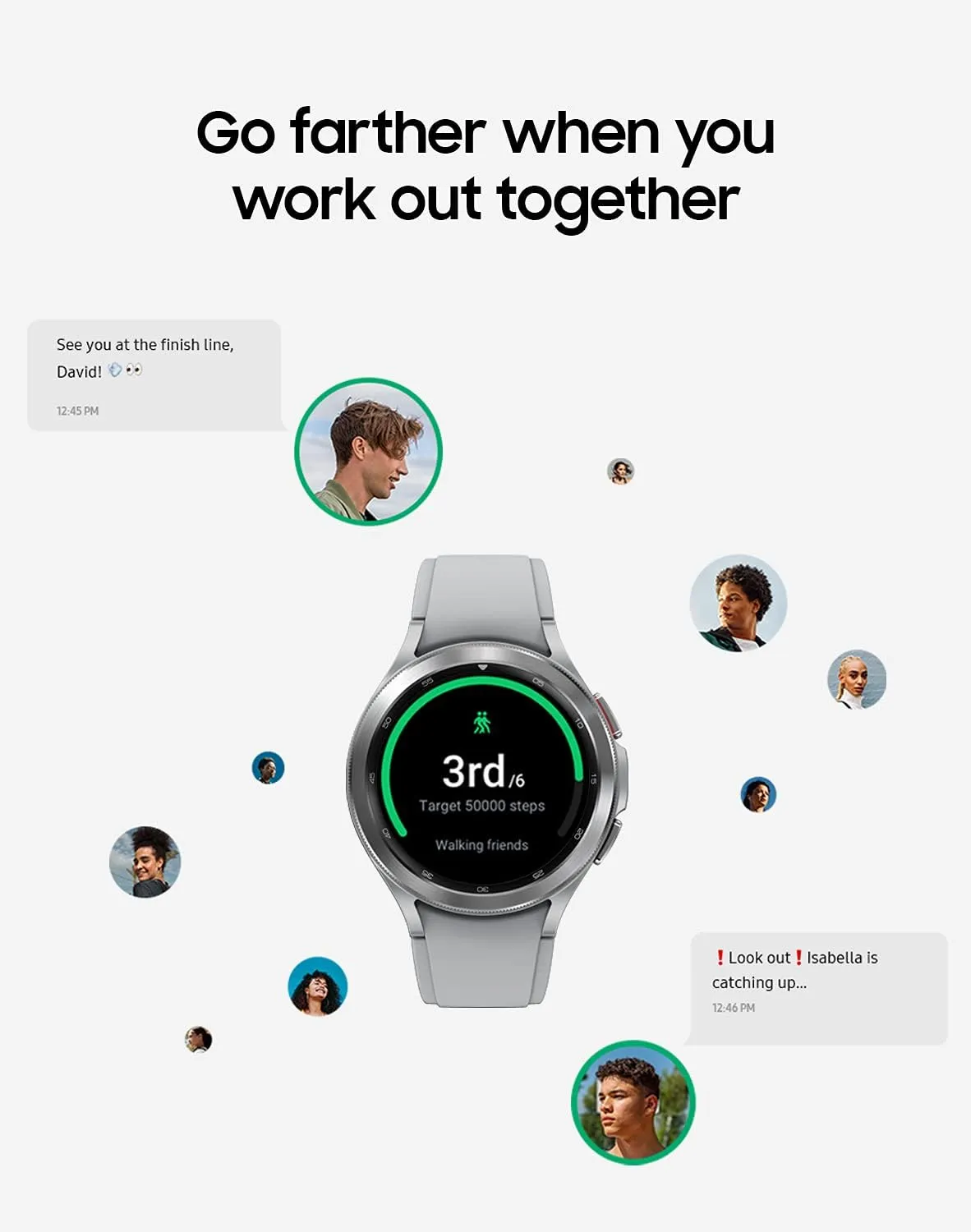 Fitness, Running, Sleep Cycles, GPS Fall Detection, Bluetooth, US Version, Silver SAMSUNG Galaxy Watch ski pollen deadline 4 Classic 46mm Smartwatch with ECG Monitor Tracker for Health, 