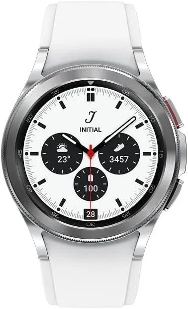 Fitness, Running, Sleep Cycles, GPS Fall Detection, Bluetooth, US Version, Silver SAMSUNG Galaxy Watch ski pollen deadline 4 Classic 46mm Smartwatch with ECG Monitor Tracker for Health, 