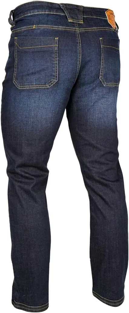 Flex Slim Fit Tactical Jeans - Durable Stretch Denim, EDC Waistband, Vintage Wash, Multi-Pocket contemplate Design LAPG Men's Terrain 