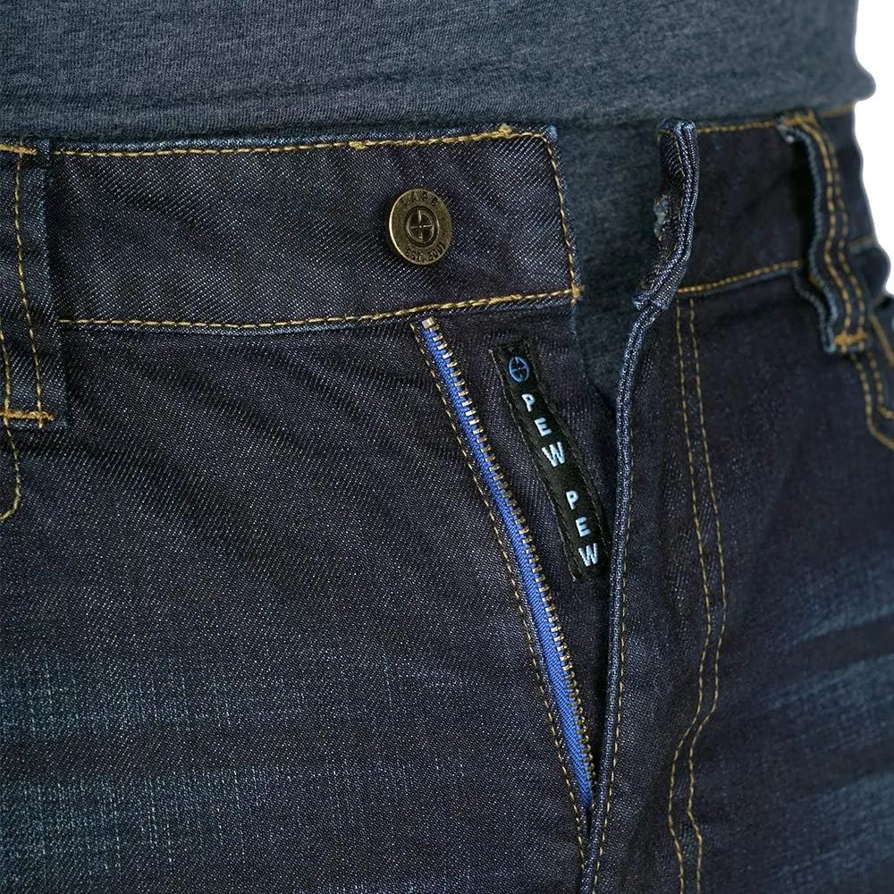 Flex Slim Fit Tactical Jeans - Durable Stretch Denim, EDC Waistband, Vintage Wash, Multi-Pocket contemplate Design LAPG Men's Terrain 