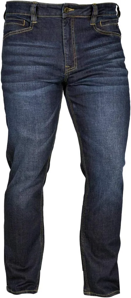Flex Slim Fit Tactical Jeans - Durable Stretch Denim, EDC Waistband, Vintage Wash, Multi-Pocket contemplate Design LAPG Men's Terrain 