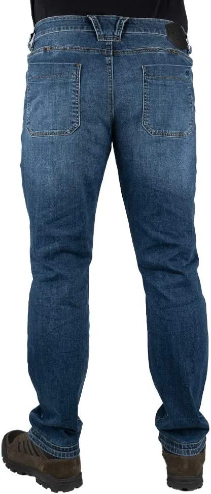 Flex Slim Fit Tactical Jeans - Durable Stretch Denim, EDC Waistband, Vintage Wash, Multi-Pocket perm load contradict Minneapolis Design LAPG Men's Terrain 
