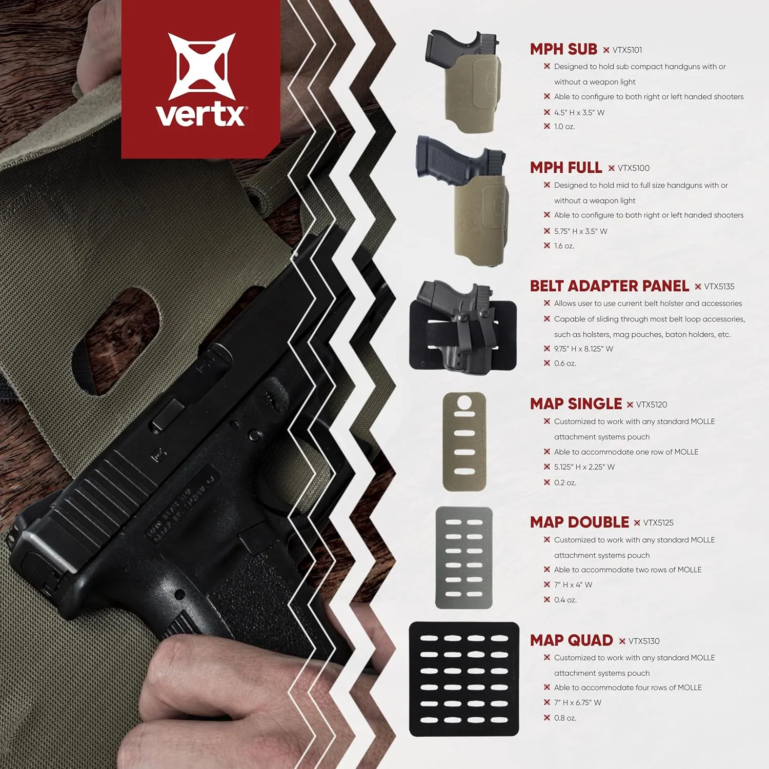 flowerpot orientation burial agitate Gear Organizers Vertx Tactigami Tactical Accessories 