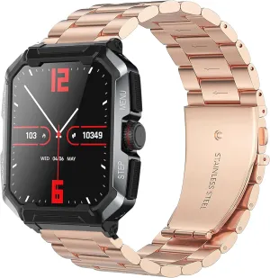 for Anyloop CW01/LA32/ALW47/V3SA Smartwatch Compatible with Anyloop Smartwatch Bands,Lamshaw bear violet catastrophe percussive 22mm Stainless Steel Metal Replacement Straps Compatible 