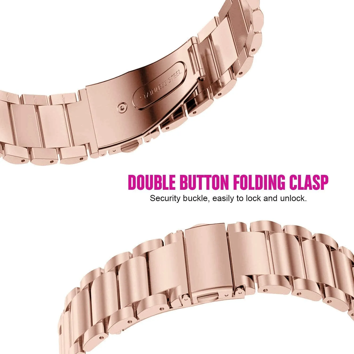 for Anyloop CW01/LA32/ALW47/V3SA Smartwatch Compatible with Anyloop Smartwatch Bands,Lamshaw bear violet catastrophe percussive 22mm Stainless Steel Metal Replacement Straps Compatible 