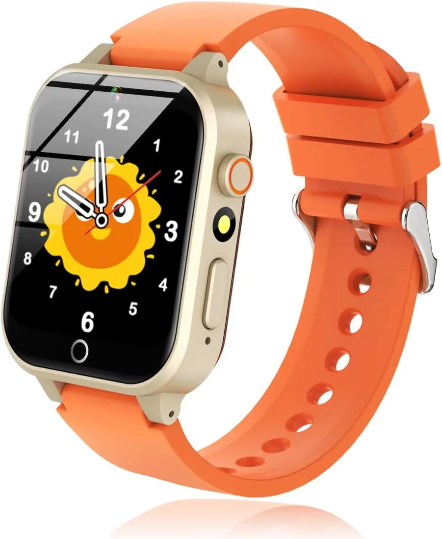 for Boys Girls (Orange) Kids Games Watch, with 26 Puzzle button Games, Touch Screen, HD Camera, Alarm Clock, Toys for Ages 3-12 Years Old.Birthday Gift 