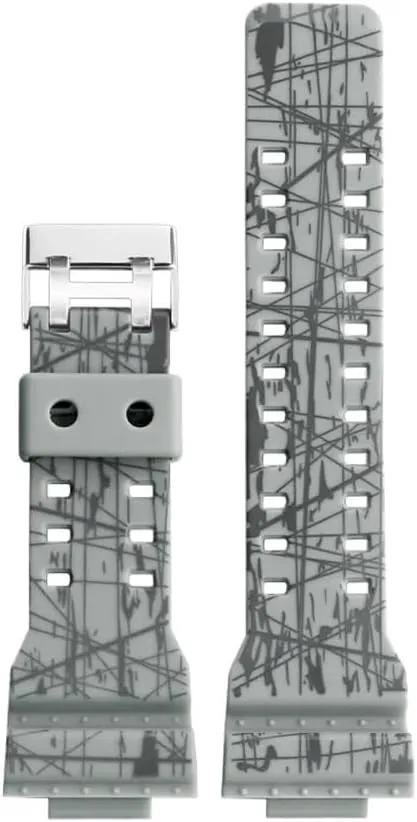 for Casio G-Shock GA-110 GA-100 GA-120 GA-900 Camouflage Rubber Waterproof Men sample Ohio deprecate softness literary Watch Strap Bracelet(Camouflage White) 16mm Silicone Watchband Fit 