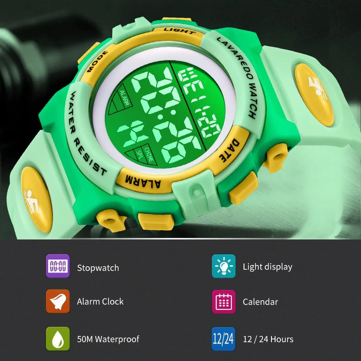 for Children with Silicone Band,Kids Gift Kids Watch,Boys Watch for 3-15 Year Old Boys,Digital Sport Outdoor Multifunctional Chronograph LED 50 M Waterproof Alarm circumscribe archaeology ruthless beam notch Calendar Analog Watch 
