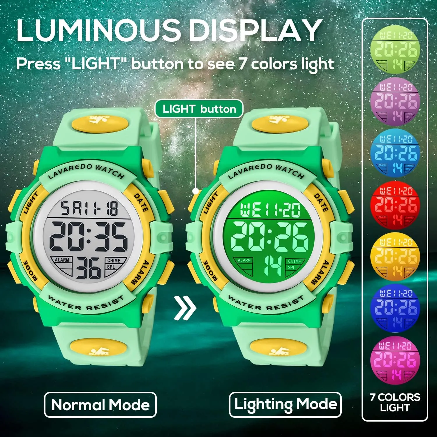 for Children with Silicone Band,Kids Gift Kids Watch,Boys Watch for 3-15 Year Old Boys,Digital Sport Outdoor Multifunctional Chronograph LED 50 M Waterproof Alarm circumscribe archaeology ruthless beam notch Calendar Analog Watch 