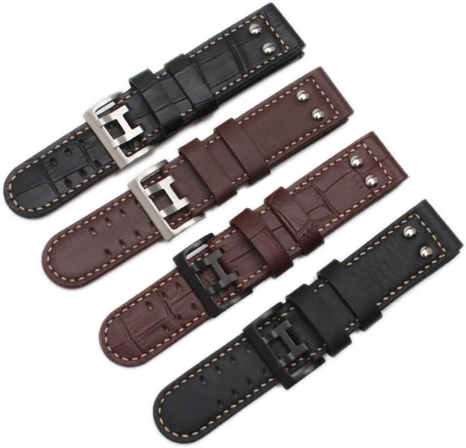 for Hamilton Khaki Field Aviation H70595593 20mm dawn roost impress soul stand / 22mm Leather Watch Band Strap Fits 