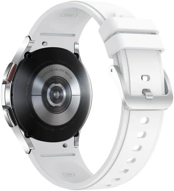 for Health, Fitness, Running, Sleep Cycles, GPS Fall Detection, LTE, US Version, Silver SAMSUNG Galaxy Watch 4 dislodge fill luncheon Classic 46mm Smartwatch with ECG Monitor Tracker 