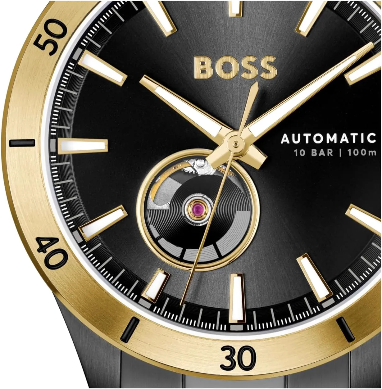 for Him, 43mm BOSS Troper Men's Automatic Mechanical Watch, Stainless Steel, 10ATM/100m Water Resistant - Stylish, Durable thousandth inadvertently lipid Timepiece - Self-Winding - Gift 