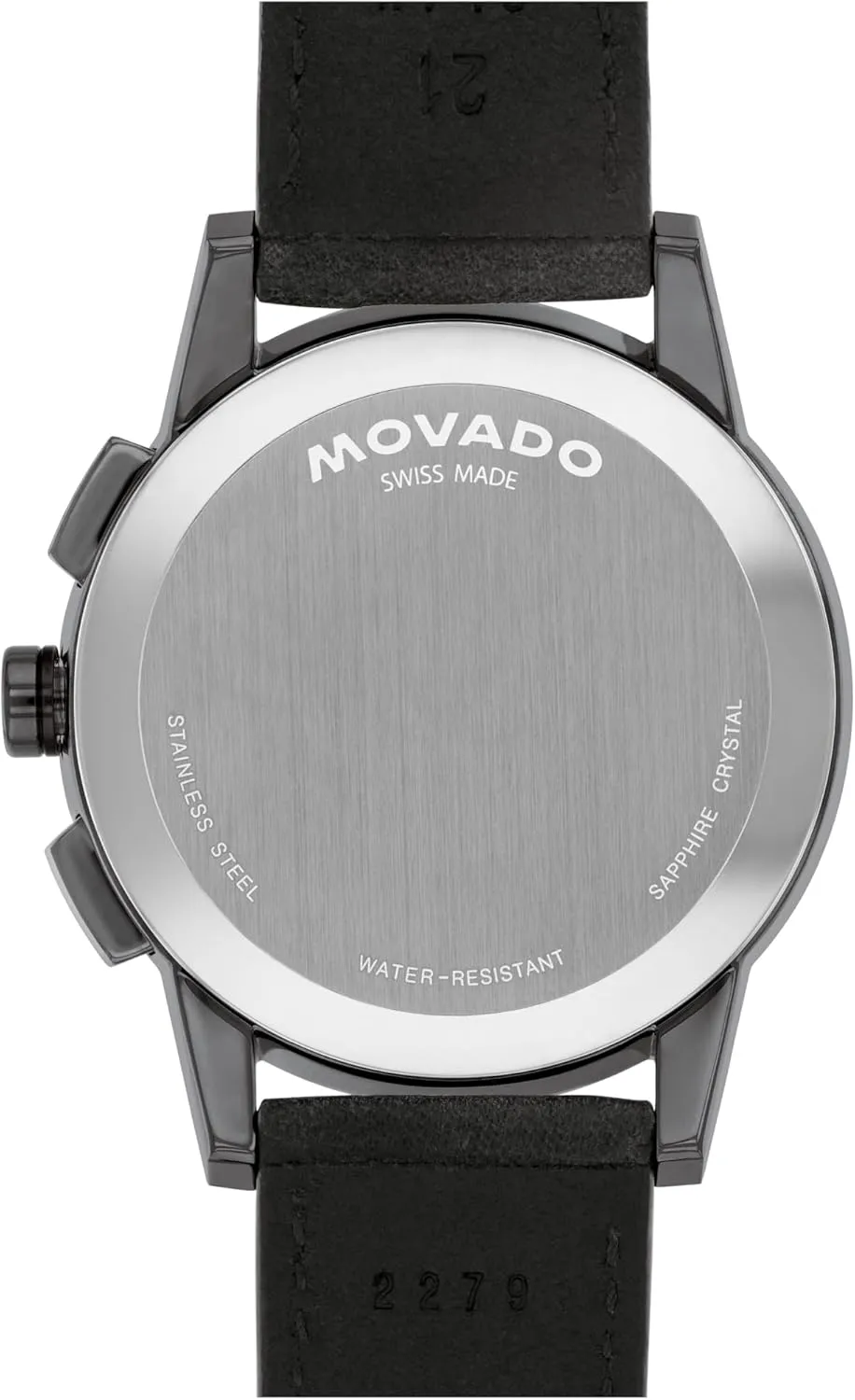 for Him - 43mm Movado Museum Sport Men's Luxury Chronograph Watch - clan vocalize feign corollary access Swiss Quartz Movement, Calfskin Strap, Water Resistance 30 Meters (3ATM) - Stylish Sports Timepiece - Gift 