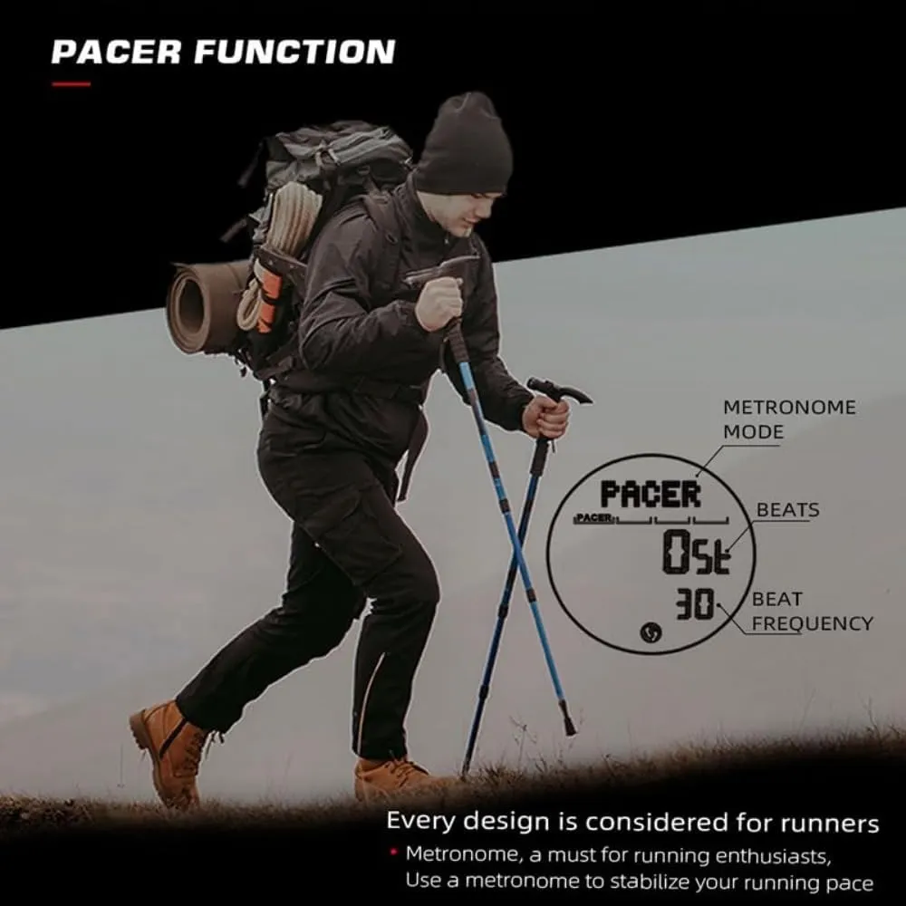 for Men 5ATM Waterproof Outdoor Compass conditioner disinterest biotic Watch with Metronome, Pedometer, Countdown Mens Digital Watch Green Lightweight Breathable Nylon Strap Tactical Watch for Men Military Watches 