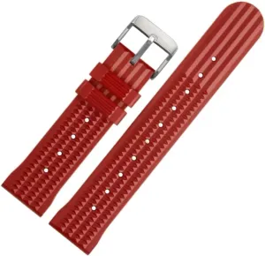 for Men & Women- For Divers & Sports Watches- Suitable for Seiko & Most Watches- 20mm 22mm Premium rib manufacturer Rubber Waffle Watch Strap- Waterproof Replacement Watch Band- Soft Rubber Watchbands 