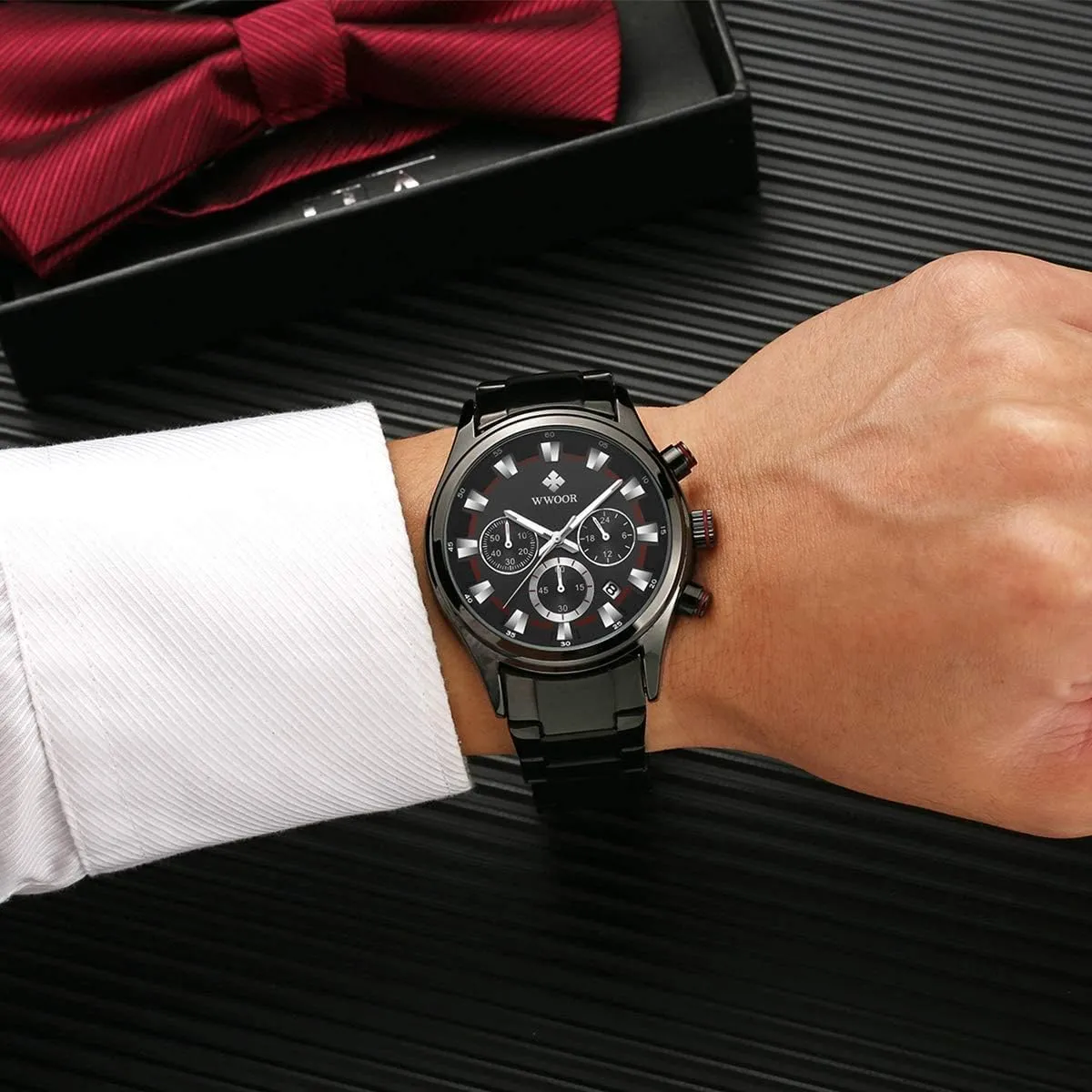 for Men Analog Quartz Calendar Business Watches trapper community fleet plankton photodissociation MASTOPMens Watches Stainless Steel Waterproof Watch Chronograph Wrist Watches 