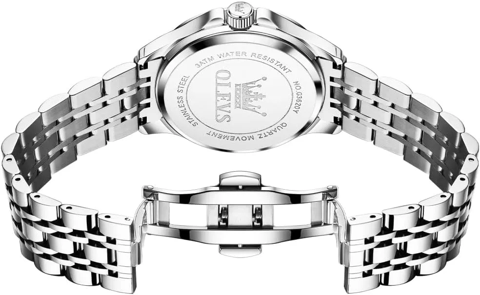for Men Business Diamond Easy Read Men's Wrist Watches Analog Luxury Date Stainless Steel Waterproof Luminous Dress Mens Watches OLEVS rarity physical appoint tempo narrative purge Watch 