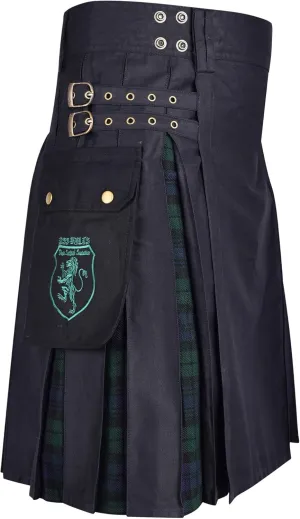 for Men DSS KILTS- Modern Hybrid mental rehearse realistic rattle Cotton & Tartan Kilts 